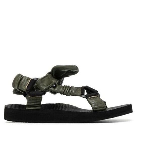 ARIZONA LOVE Womens Trekky Leather Sandals Size 41/US 11 Khaki Read Description